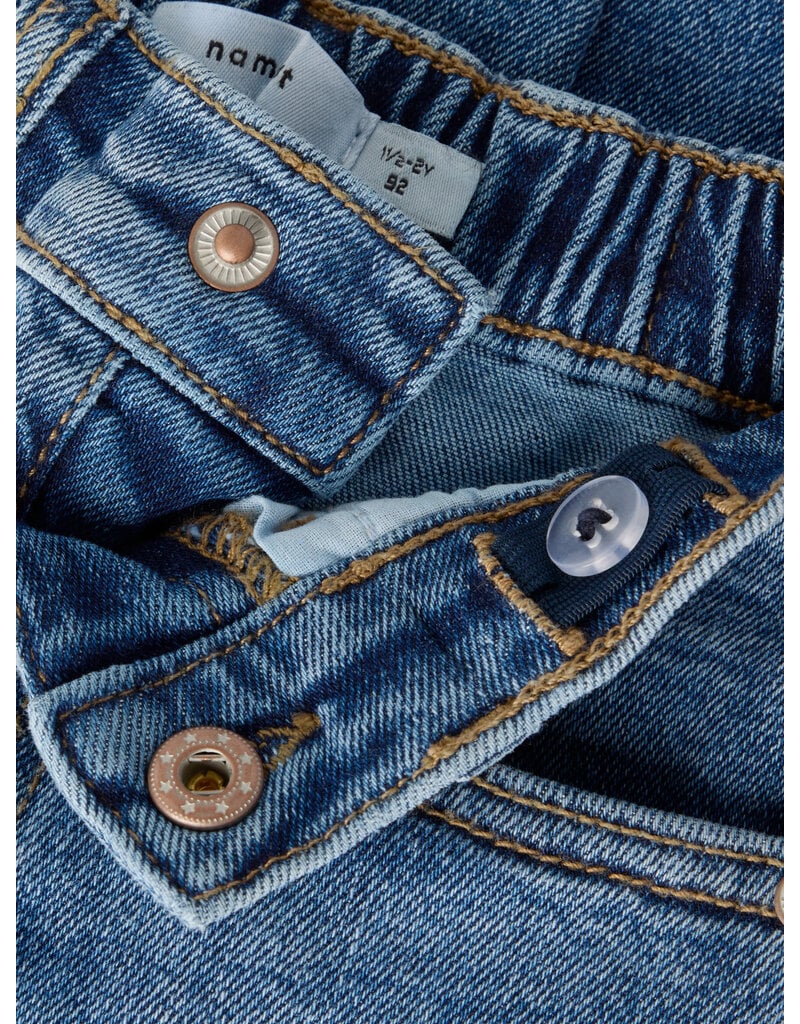 name it Bella Barrel Jeans Medium Blue Denim