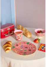 Rice Melamine Cup Bord Red Kids in Paris Print