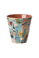 Rice Melamine Cup with Paris Mon Amour Print