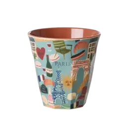Rice Melamine Cup with Paris Mon Amour Print