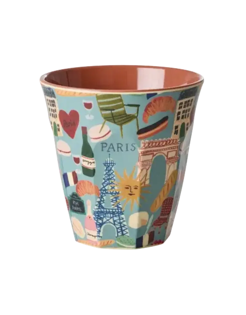 Rice Melamine Cup with Paris Mon Amour Print