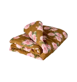 Rice Quilt blanket with Floral Fiesta Rose print