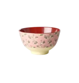 Rice Melamine Bowl with Swan in Paris Print - Small - 300 ml