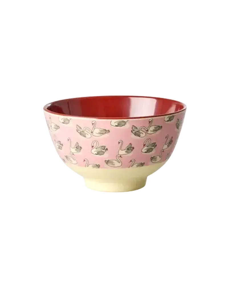 Rice Melamine Bowl with Swan in Paris Print - Small - 300 ml