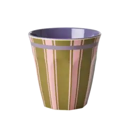 Rice Melamine Cup with Stripe Delight Print - Medium - 250 ml