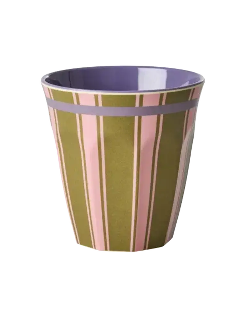 Rice Melamine Cup with Stripe Delight Print - Medium - 250 ml