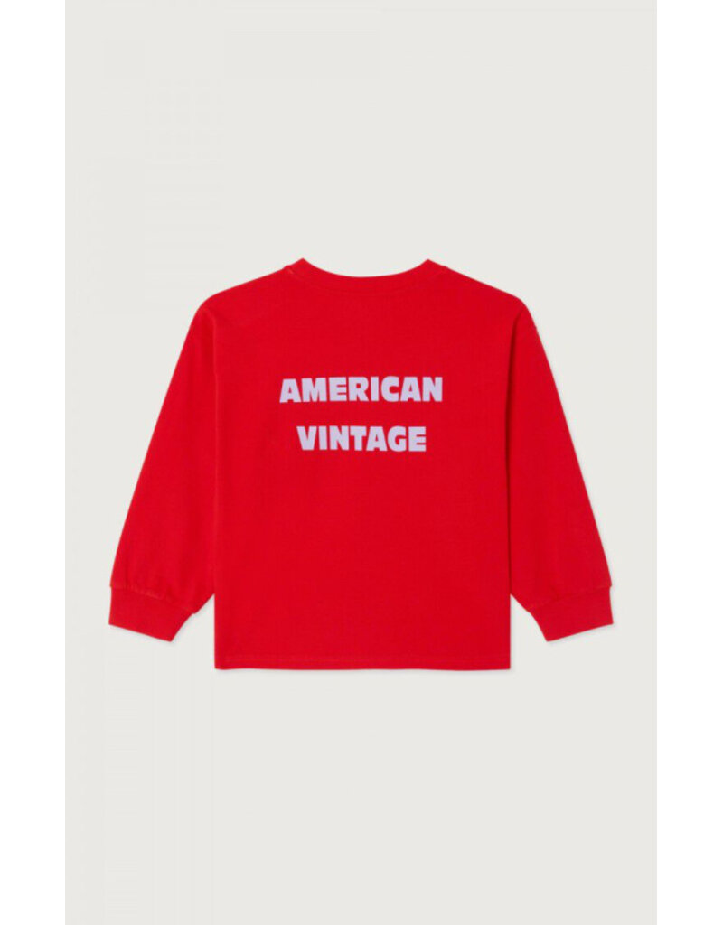 American Vintage Fizvalley T-Shirt Longsleeve Fraise Vintage 