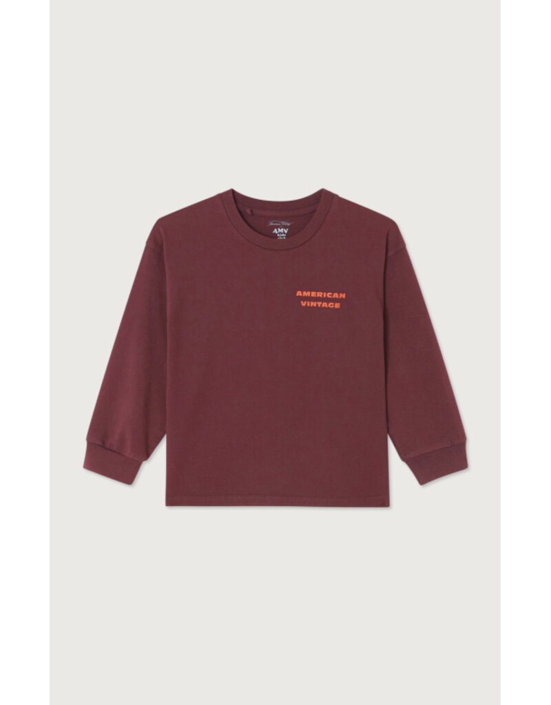 American Vintage Fizvalley T-Shirt Longsleeve Aubergine Vintage