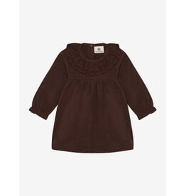 En Fant Dress LS Collar Deep Mahogany