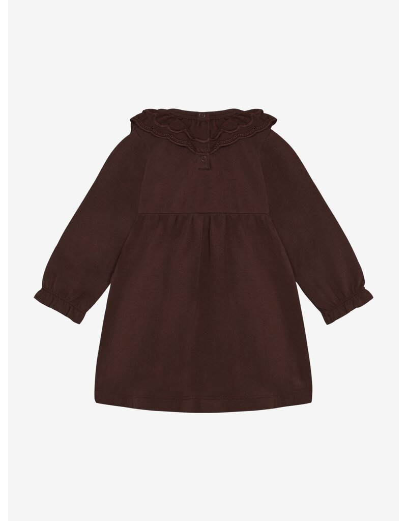 En Fant Dress LS Collar Deep Mahogany