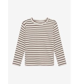 En Fant T-shirt LS Rib Stripe Chestnut