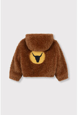 Alix the Label Woven Fur Coat Cognac