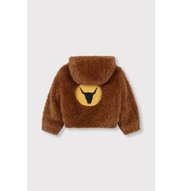 Alix the Label Woven Fur Coat Cognac