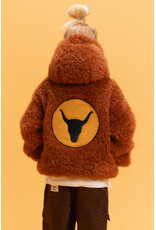 Alix the Label Woven Fur Coat Cognac