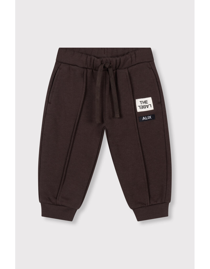 Alix the Label Baby Knitted Pintuck Pant Warm Brown