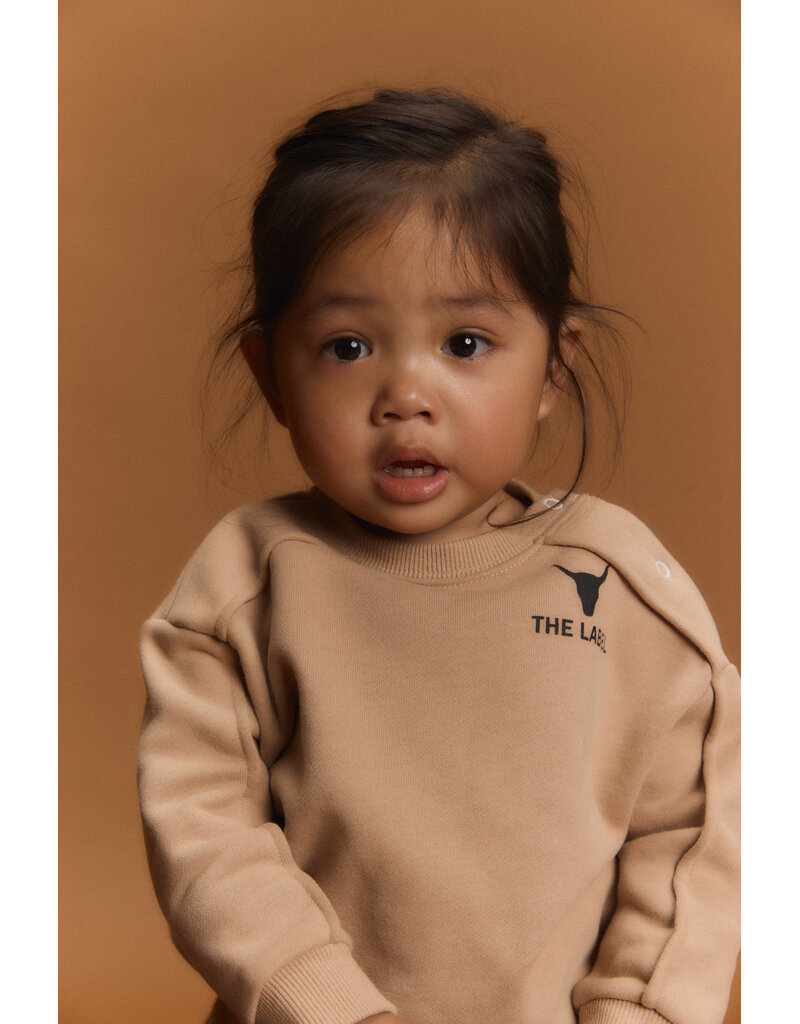 Alix the Label Baby Knitted Pintuck Sweater Sand
