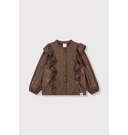 Alix the Label Knitted Shiny Ruffle Blouse