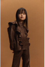 Alix the Label Knitted Shiny Ruffle Blouse