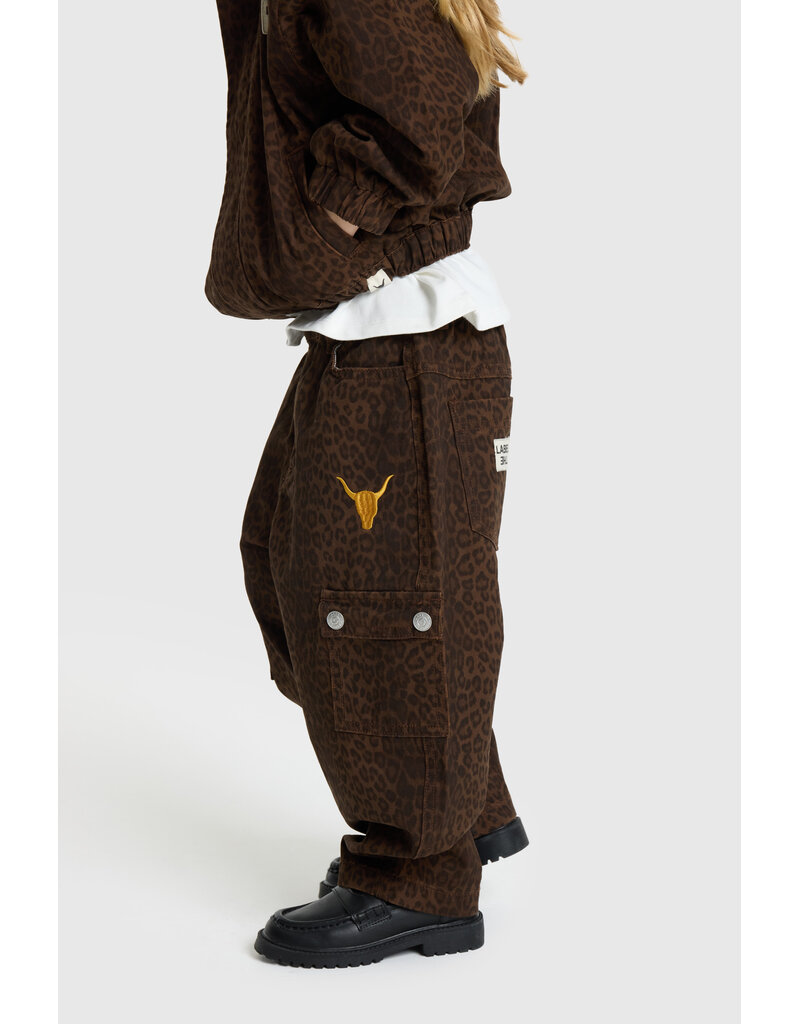 Alix the Label Woven Leopard Cargo Pants Animal