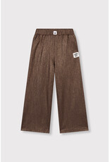 Alix the Label Knitted Shiny Wide Leg Pants Warm Brown