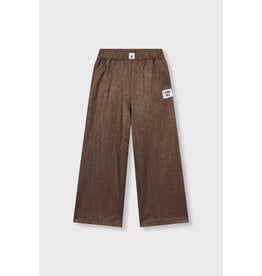 Alix the Label Knitted Shiny Wide Leg Pants Warm Brown
