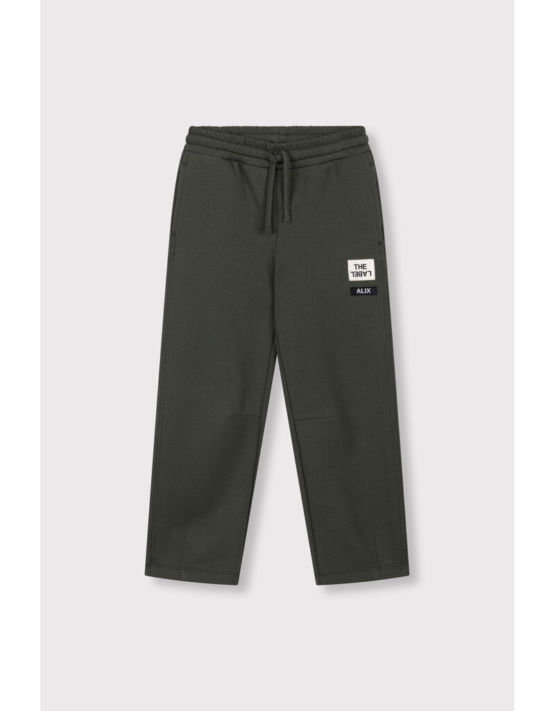 Alix the Label Knitted Interlock Barrel Pants Army