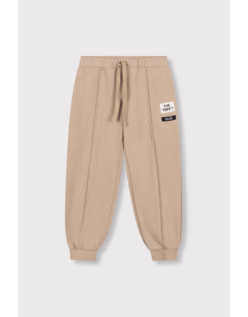Alix the Label Knitted Pintuck Pants Sand