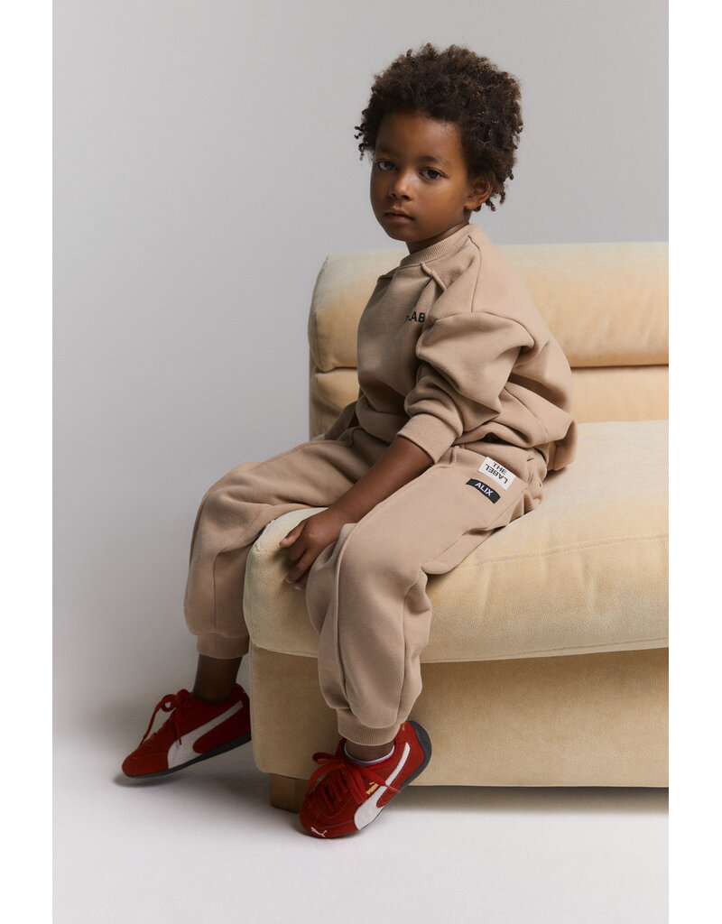 Alix the Label Knitted Pintuck Pants Sand