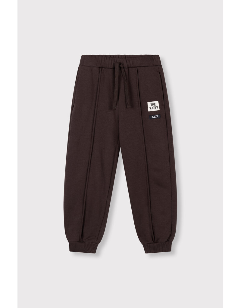 Alix the Label Knitted Pintuck Pants Warm Brown