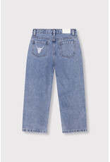 Alix the Label Woven Flowy Denim Pants Mid Denim Blue
