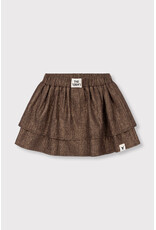 Alix the Label Knitted Shiny Skirt Warm Brown