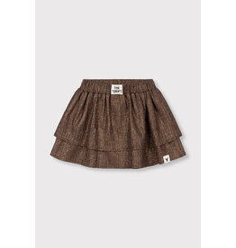 Alix the Label Knitted Shiny Skirt Warm Brown