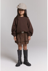 Alix the Label Knitted Shiny Skirt Warm Brown