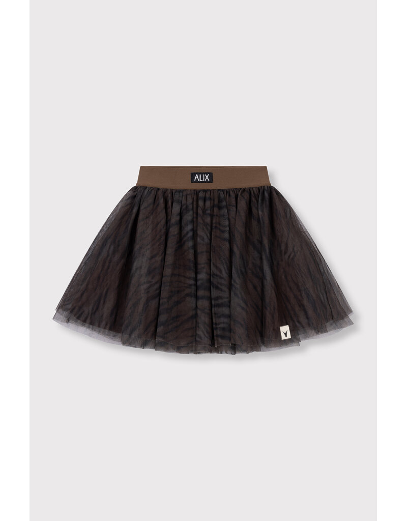 Alix the Label Woven Tiger Tule Skirt Animal