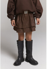 Alix the Label Knitted Shiny Skirt Warm Brown
