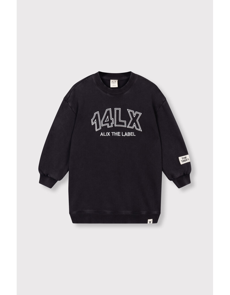 Alix the Label Knitted 14lx Sweatdress Charcoal Grey