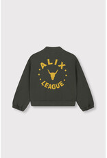 Alix the Label Knitted Zip Cardigan Army