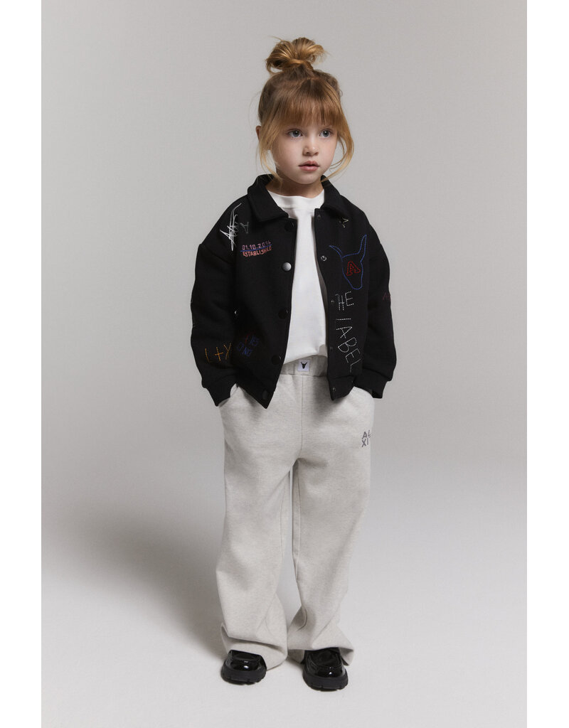 Alix the Label Knitted Patches Jacket Black