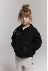 Alix the Label Knitted Patches Jacket Black