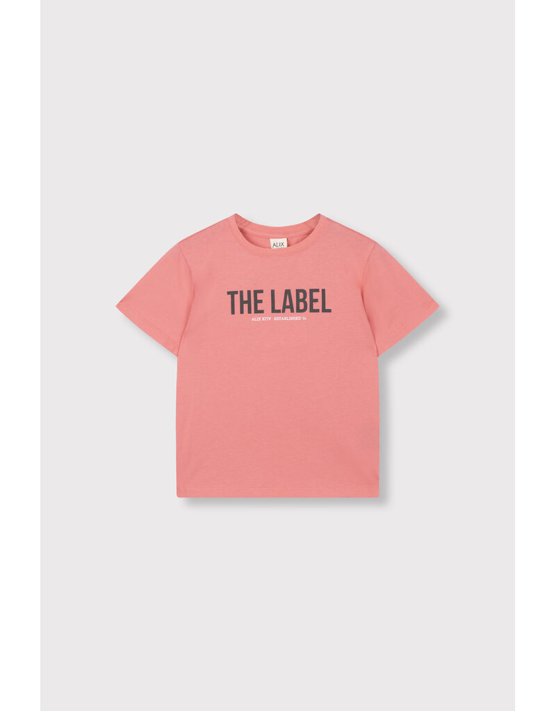 Alix the Label Knitted the Label T-Shirt Bright Coral