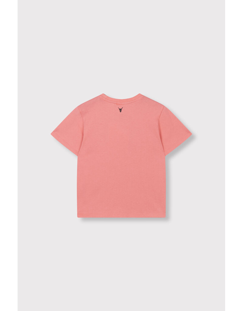 Alix the Label Knitted the Label T-Shirt Bright Coral