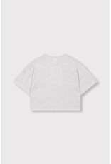 Alix the Label Knitted Batwing T-Shirt Light Grey Melange