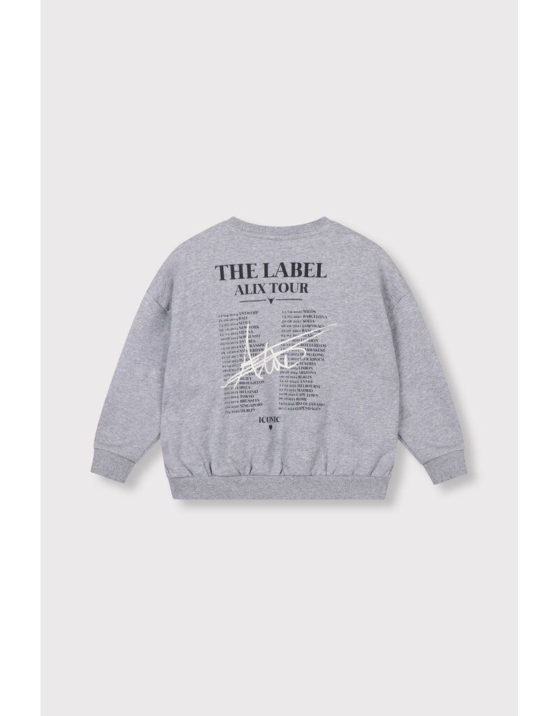 Alix the Label Knitted World Tour Sweater Soft Grey Melange
