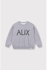 Alix the Label Knitted World Tour Sweater Soft Grey Melange