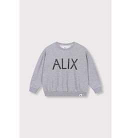 Alix the Label Knitted World Tour Sweater Soft Grey Melange