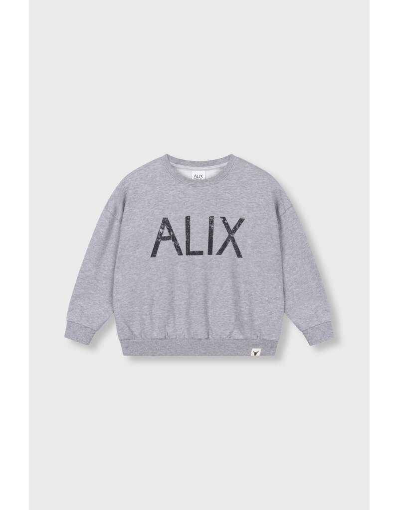 Alix the Label Knitted World Tour Sweater Soft Grey Melange