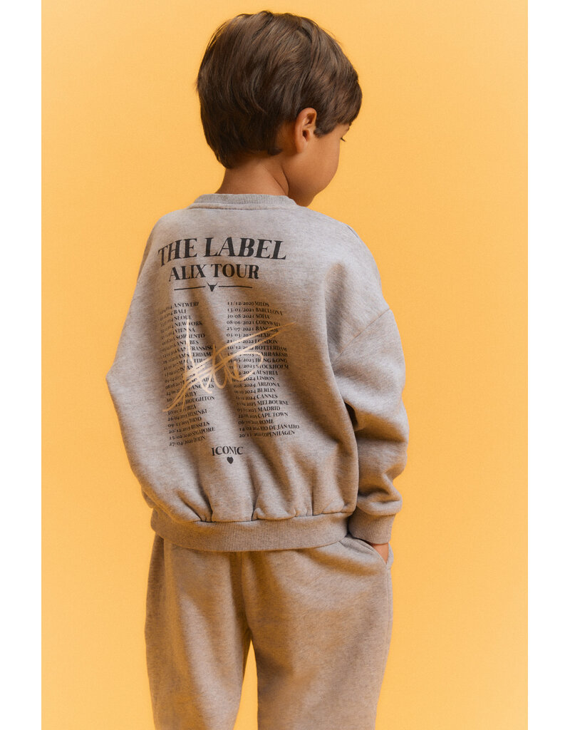 Alix the Label Knitted World Tour Sweater Soft Grey Melange