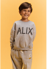 Alix the Label Knitted World Tour Sweater Soft Grey Melange