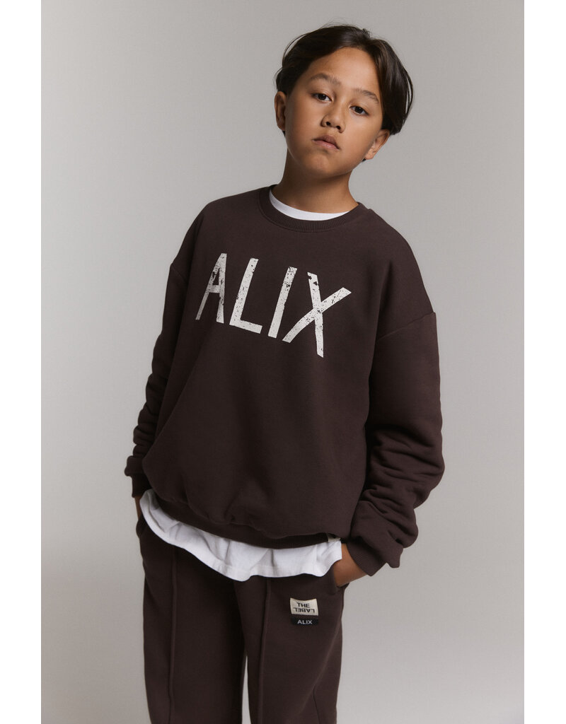 Alix the Label Knitted World Tour Sweater Warm Brown