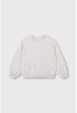 Alix the Label Knitted Batwing Sweater Light Grey Melange